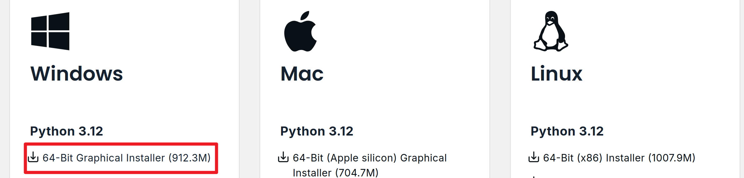 Anaconda 下载页面